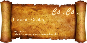 Csemer Csaba névjegykártya